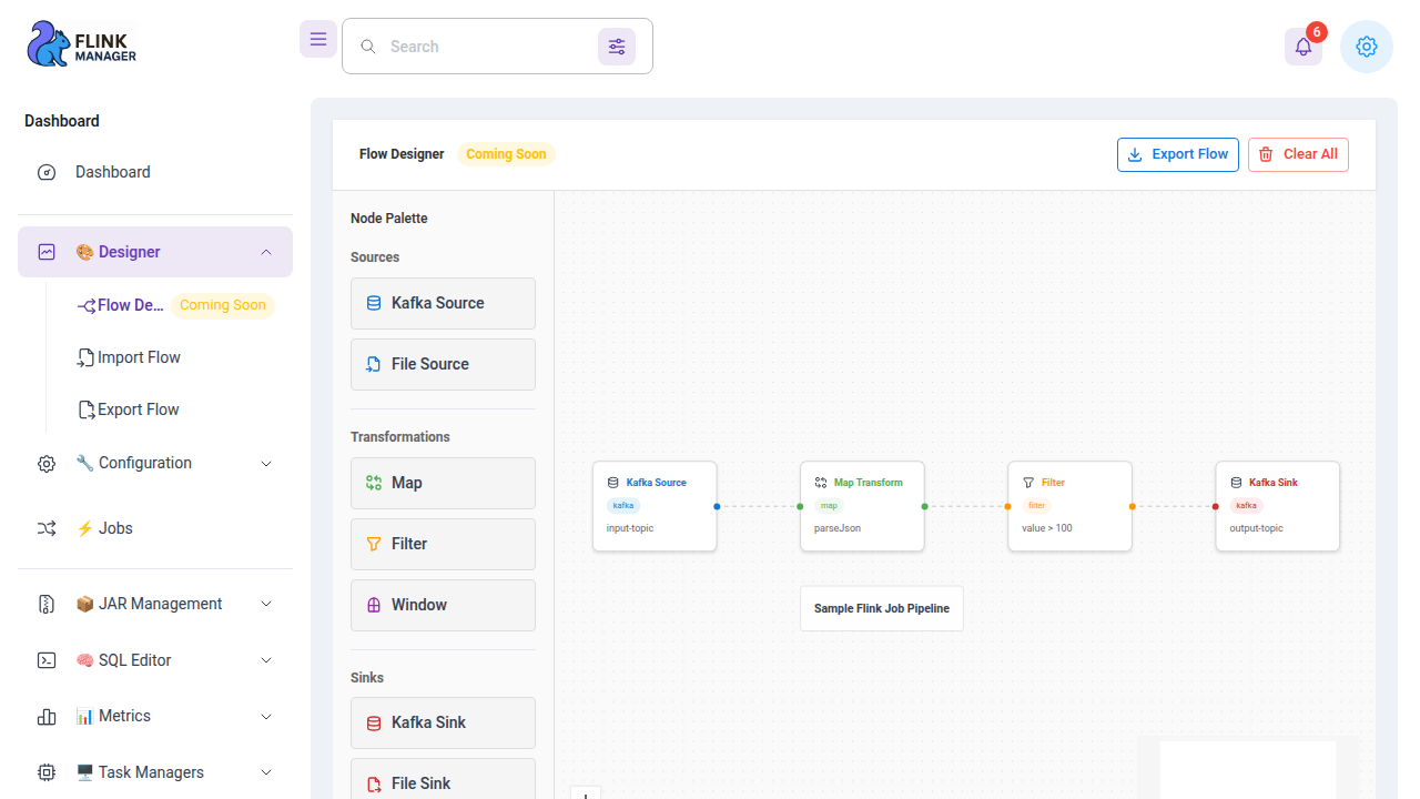 Visual flow designer